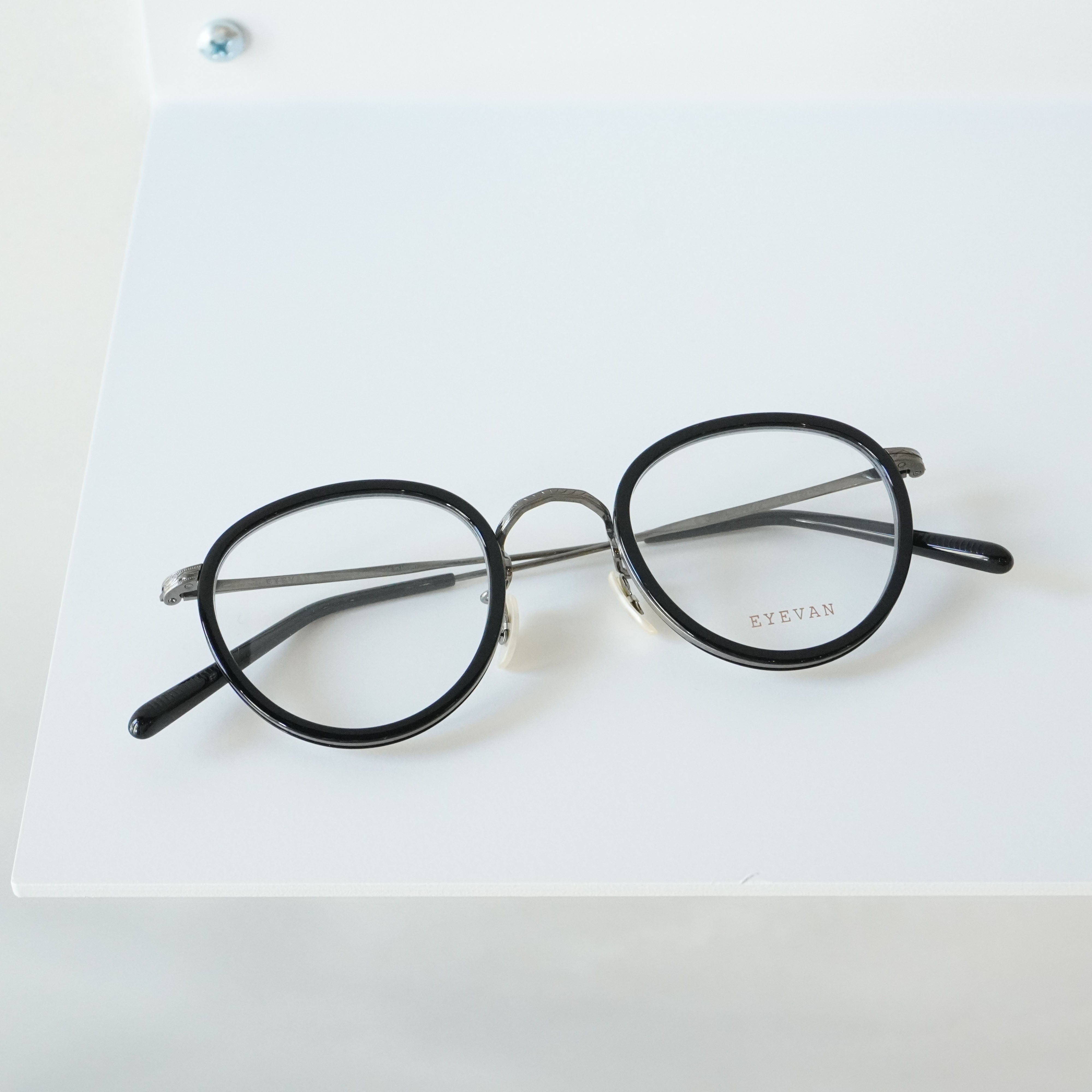 EYEVAN アイヴァン / E-0509 / PBK/P (PIANO BLACK PEWTER) / メガネ – KRANC OPTICAL