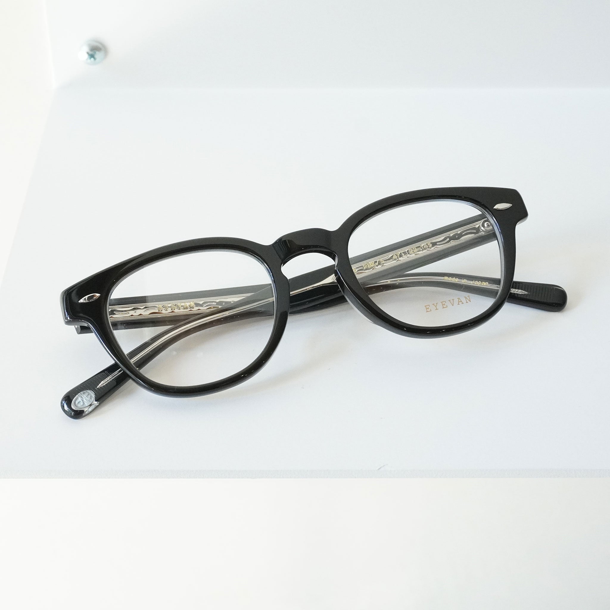 Nana EYEVAN 眼鏡フレーム EYEVAN アイヴァン / WEBB 47 / PBKS (PIANO BLACK/SILVER) / メガネ